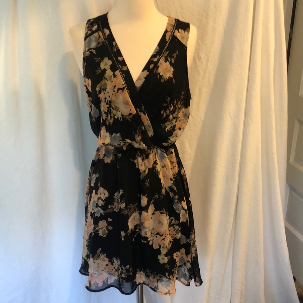 Floral and black sundress